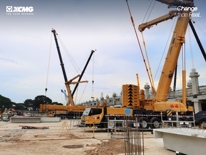 XCMG's Super Large Tonnage All Terrain Crane Helps Singapore's Urban ...